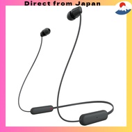 Sony Wireless Earphones WI-C100: Bluetooth Compatible 25 Hours Stamina IPX4 Splashproof DSEE Black W