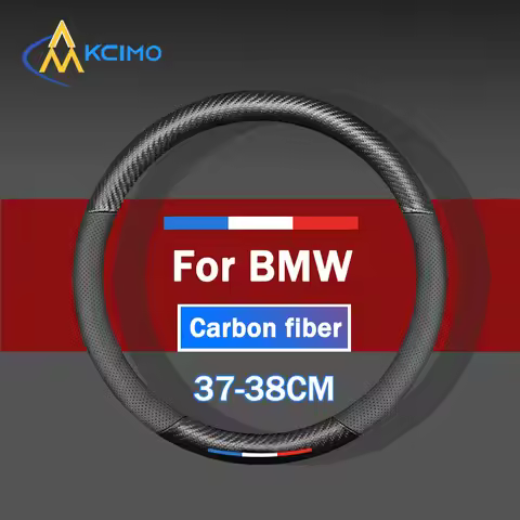 For BMW F10 F20 F26 F30 F32 E34 E36 E90 E46 E81 E61 E70 X1 X3 X5 X7 3D Carbon Fiber Round Steering W