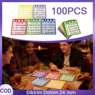 100pcs Bingo Card Party Game Bingo Board Puzzle Kids Complete Bingo Cards