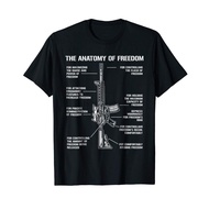 Anatomy Of Freedom M4 Ar15 Assault Flag Gun T Shirt T Shirt 100% Cotton T-Shirt O-Neck Rifle Short S