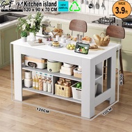 New Kitchen Island Modern Design Three Tier Wooden Kitchen Island Bar Table Almari Dapur Dining Tabl