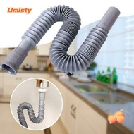 UMISTY Washbasin Downpipe, Plastic Thickened Telescopic Water Pipe,  PVC Drainage Pipe Bathroom