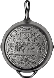 Lodge 12 Inch Cast Iron Skillet – Pre-Seasoned Frying Pan with Teardrop Handle – Oven, Stovetop, Gri