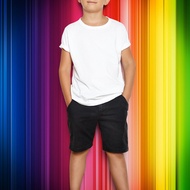White Plain Kids T-Shirt Baju Kosong Budak