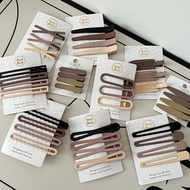 Brown Hair Clip Set for Fringe Bangs