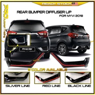 Perodua MYVI REAR SKIRT GEAR UP BODY KIT 2018 2019 2020 NEW MODEL ACCESSORIES OEM PIANO BLACK