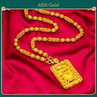 ASIX GOLD สร้อยคอมังกรชุบทอง 24K สร้อยคอผู้ชาย สร้อยคอแผ่นพระพุทธรูป สีไม่เปลี่ยนเป็นสีดํา ไม่ลอกออก