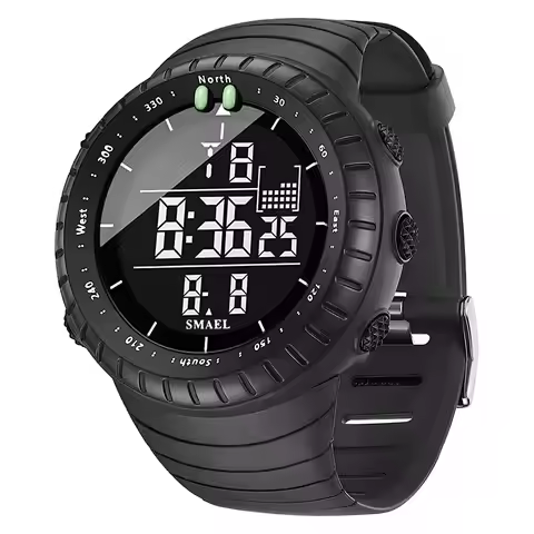 SMAEL Brand Men Electronics Watch Outdoor Sports Waterproof Big Dial Digital LED Alarm Digital-watch