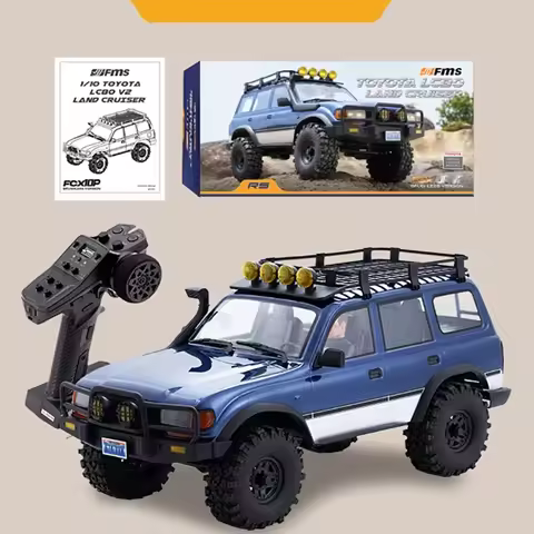 FMS FCX10P Toyota LC80 pro V2 RC Crawler 4WD High Low Speed Off-Road Climbing Car Metal Hydraulic Sh