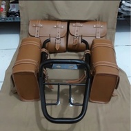 Backrack / Kawasaki W175 Luggage Rack Plus Right Left Side Bag Motorcycle Accessories