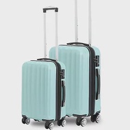 KANGOL - 英國袋鼠海岸線系列ABS硬殼拉鍊20+24吋兩件組行李箱 - 多色可選 粉藍綠