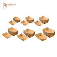 [Gamchiano] 100 Pieces Food Serving Trays Greaseproof Packaging for Popcorn Taco Hot Dog