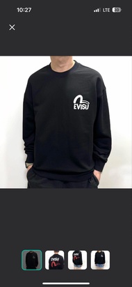 EVISU 黑色圓領衛衣