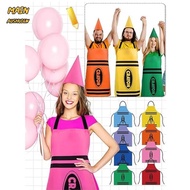 MAINAUSHUI6W Crayon Themed Gnome Set, Colorful Funny Crayon Apron,  Art Craft Activity Cleaning Fanc