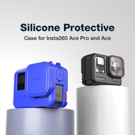 OKDEALS ซิลิโคนป้องกันรอยขีดข่วนกันฝุ่นฝาครอบป้องกันฝาปิดเลนส์กล้องแอคชั่นแคมเมราสำหรับ Insta360 Ace/ Ace Pro