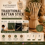 [The Rattan House] 40 inches High Quality Thick Long Rattan Stick / With Handle / Rotan budak nakal 