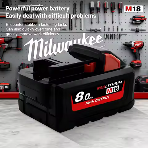 Milwaukee M18 18V Rechargeable Li-Ion Battery 6000mAh 6Ah - 5048-11-1860 Milwaukee M18 Power Tools “