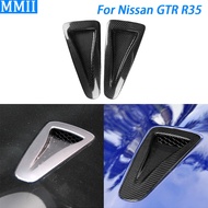 For Nissan GTR GT-R R35 2008-2020 Real Dry Carbon Fiber Hood Vent Cover Trim Car Accessories Modific