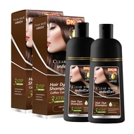 Promotion 2 ขวด!! แชมพูปิดผมขาว Clear White แชมพูเปลี่ยนสีผม แบรนด์ DKub  สีดำ สีน้ำตาล