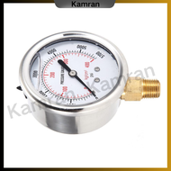 เกจวัดแรงดัน เกจวัดแรงดันลม เกจวัดแรงดันน้ำ (Pressure Gauge) หน้าปัด 2.5 (63mm.) เกลียวออกล่าง BSPT 