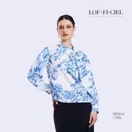 LOF-FI-CIEL Womans blouse Imperial เสื้อผู้หญิง แขนยาว สีฟ้า FBD5NV