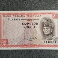 RM 10 "Sa-Puloh Ringgit" 1st Series B/7 143954/ Old Banknotes/ Duit Lama/ RM 10 Siri 1/ Ismail Md Al