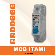 MCB ITAMI 1 Phase 2A/4A/6A/10A/16A/20A/25A MCB ITAMI 1P 2-25 Ampere SNI QualityOriginal
