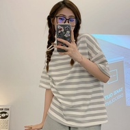 Zhu Xia Dễ Thương Bộ đồ pijamas mùa hè Thiết Lập Cho Phụ Nữ Với Ngắn Tay Kẻ Sọc Và Quần Short