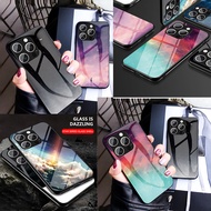 Glass Casing VIVO V27E V27 V25E V25 Pro Tempered Glass Case Hard Back Cover Soft Silicon Edge Cases 