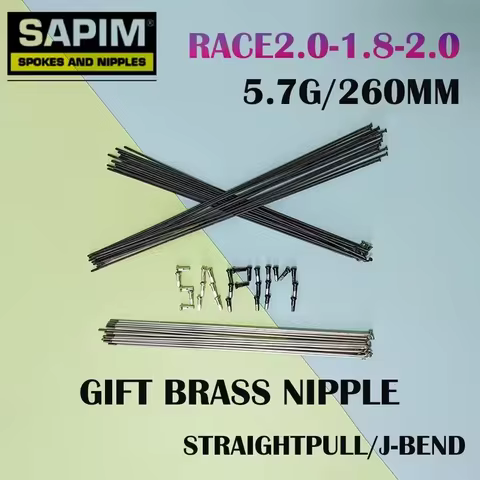 SAPIM Race Spokes 2.0-1.8 mountain road bicycle spokes J-bend straightpull spokes Bike spoke14G 2.0M