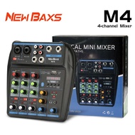 NEW BAXS M4/M4G audio mixer suara kecil 4 channel Mixer audio murah meriah bekas saluran built-in pe