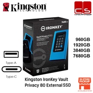 Kingston IronKey Vault Privacy 80 External SSD TYPE-C/TYPE-A (960GB/1920GB/3840GB/7680GB)