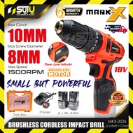 MARK-X MKX-2026 / MKX-2026-18.0V 18V  Brushless Cordless Impact Drill w/ 2 x Batt 2.0Ah + 1 x Ch