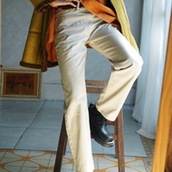 尋寶古著-Lee淺卡其斜紋直筒中性牛仔褲