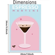 6 Pack Vintage Cocktail Paint by Numbers Kit for Adults Beginners, DIY Acrylic Watercolor Oil Painti