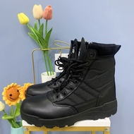 Thick-soled High Martin Boots Men Korean Trend Tooling Boots Black Water Skating High-top Boots Men