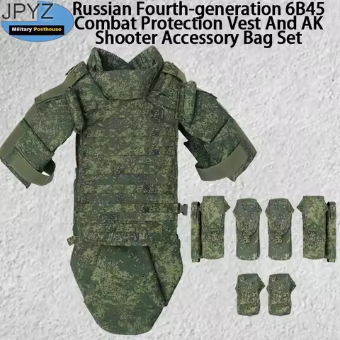 Russian Fourth-generation 6B45 Combat Protection Vest And AK Shooter Accessory Bag Set