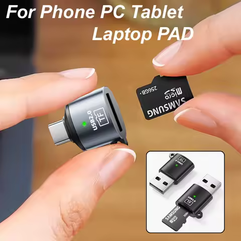 Mini USB Type-C USB A to SD Micro SD TF Card Reader Memory OTG For Phone PC Tablet Laptop PAD Alumin