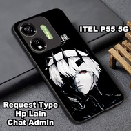 Glossy glitter Softcase for ITEL P55 5G Anime motif Itel p55 5g case can also be used for all smart 