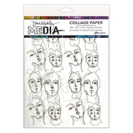 Dina Wakley Media Collage Tissue Paper for Journals Scrapbooks Mixed Media 7.5"X10" 20/Pkg - Ch Dood