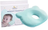 Hidetex Baby Pillow - Preventing Flat Head Syndrome (Plagiocephaly) for Your Newborn Baby，Made of Memory Foam Head- Shaping Pillow and Neck Support (0-12 Months) (Blue)