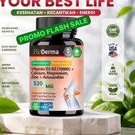 BIODERMA Vitamin D3 K2 10000 + Calcium Magnesium Zinc Astaxanthin 520 MG 60 Capsules Official Store