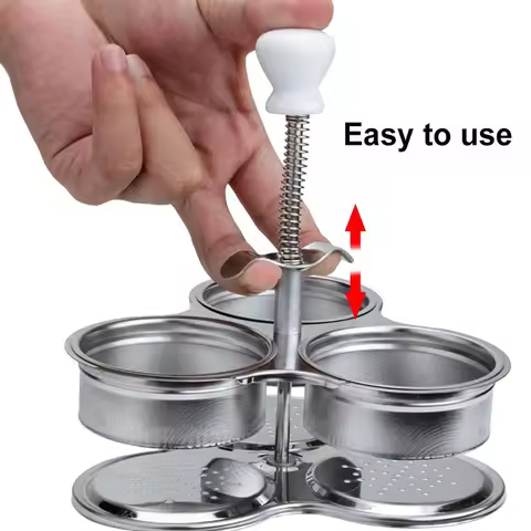 3 Stainless Steel Grids Egg Poachers Egg Boiler 3 Stainless Steel Grids for Cooking Eggs Non Stick P
