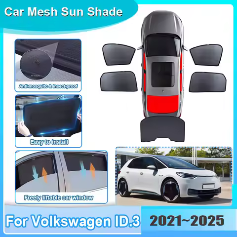 Car Window Sunshade For Volkswagen ID.3 VW ID3 E11 E12 2021-2025 Visor Mesh UV Protection Windshield