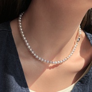 GOOYNN | Sterling Silver Clasp Akoya Pearl Necklace