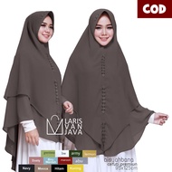Khimar Aisyahbana Payet Swarosky Mewah 2 Layer Anti Tembem Syari Jumbo Ceruty Babydoll