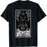 Black Cat Magician Tarot Card Artwork Graphic Popular T-Shirt
