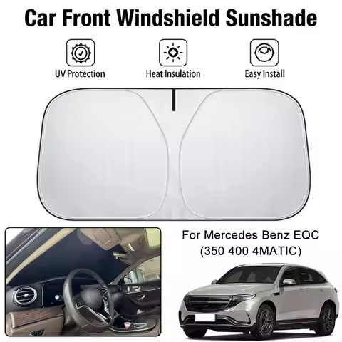 Foldable Car Windshield Sun Shade UV Block Heat Insulation For Mercedes Benz EQC 350 400 4MATIC Inte