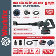 WORKFIX WF-PW3825BL battery car washer, Capacity 305W, 3 speed adjustment levels - 6-beam nozzle - B