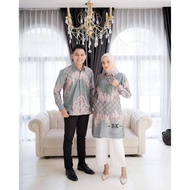 KATUN KEMEJA Kurita Sogan - Batik Couple Couple Uniform Office Graduation Application For The Latest Men's Women's Tops Long Sleeve Shirt Tunic Full Button Front Modern Cotton
